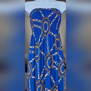 BUZY Boobtube Maxi Dress Strapless Bandeau Elasticated Elastic Tube Top